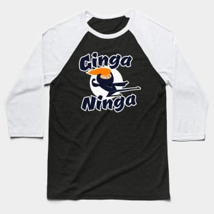 Ginga Ninja - Funny Redhead Ninja Baseball T-Shirt